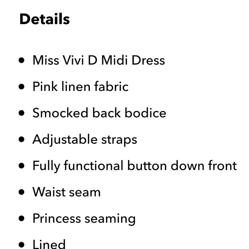 Kittenish pink corset tank midi dress. Brand new! With tags! - Picture 5 of 5